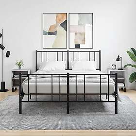 vidaXL Nattbord 2 st betonggrå 40x30x50 cm konstruerat trä 826805