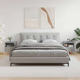 vidaXL Sängbord 2 st betonggrå 40x35x47,5 cm konstruerat trä 827413