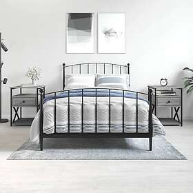 vidaXL Sängbord 2 st grå sonoma 40x42x55 cm konstruerat trä 826080