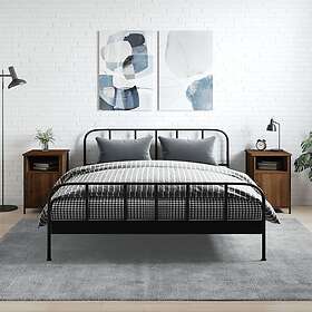 vidaXL Sängbord 2 st brun ek 40x42x60 cm konstruerat trä 825922