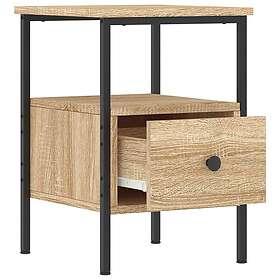 vidaXL Sängbord 2 st sonoma-ek 34x36x50 cm konstruerat trä 826046