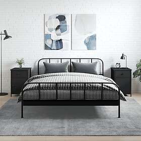 vidaXL Sängbord 2 st svart 40x42x60 cm konstruerat trä 825904