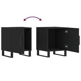 vidaXL Nightstand 2 pcs Black 40x40x50cm Engineered Wood 827615