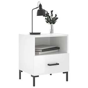 vidaXL Nightstand White High Gloss 40x35x47.5cm Constructed Wood 827441