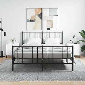 vidaXL Nattbord 2 st vit högglans 40x40x50 cm konstruerat trä 827585