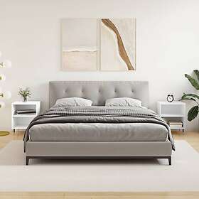 vidaXL Sängbord 2 st vit 40x30x50 cm konstruerat trä 826765