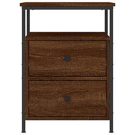vidaXL Sängbord brun ek 44x45x60 cm konstruerat trä 826011