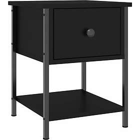 vidaXL Nattbord svart 34x35,5x45 cm konstruerat trä 825853