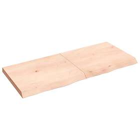 vidaXL Hyllplan 140x60x6 cm obehandlad massiv ek 363587
