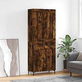 vidaXL Högskåp rökfärgad ek 69.5x34x180 cm konstruerat trä 3199878