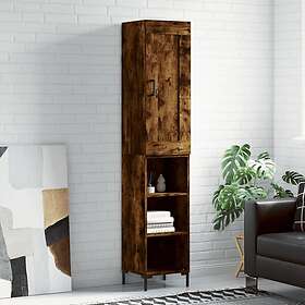 vidaXL Högskåp rökfärgad ek 34.5x34x180 cm konstruerat trä 3200326