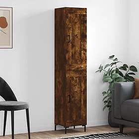 vidaXL Högskåp rökfärgad ek 34.5x34x180 cm konstruerat trä 3200454