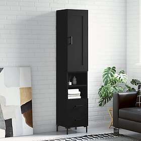 vidaXL Högskåp svart 34,5x34x180 cm konstruerat trä 3200258