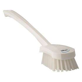 Vikan Handborste Långt skaft hård Vit 415mm