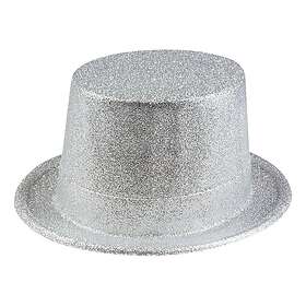 Silver Glitterhatt One size