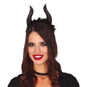 Fiestas Guirca Diadem med Glittrande Horn Svart One size