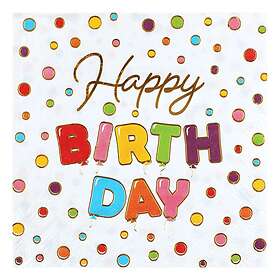Santex Servetter Happy Birthday 20-pack