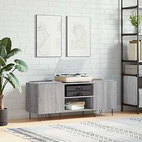 vidaXL Stereobänk grå sonoma 121x38x48 cm konstruerat trä 831682
