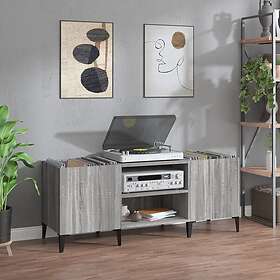 vidaXL Stereobänk grå sonoma 121x38x48 cm konstruerat trä 831939