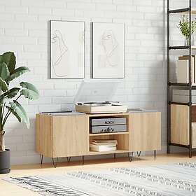 vidaXL Stereobänk sonoma-ek 121x38x48 cm konstruerat trä 831679