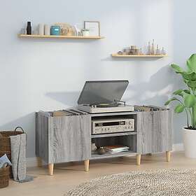 vidaXL Stereobänk grå sonoma 121x38x48 cm konstruerat trä 831931