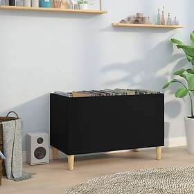 vidaXL Stereobänk svart 74,5x38x48 cm konstruerat trä 831958