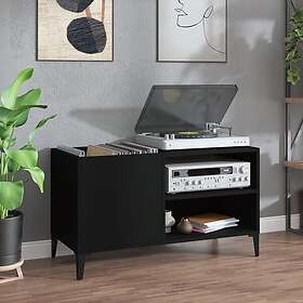 vidaXL Stereobänk svart 84x38x48 cm konstruerat trä 831950