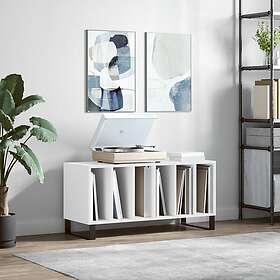 vidaXL Stereobänk vit 100x38x48 cm konstruerat trä 831756