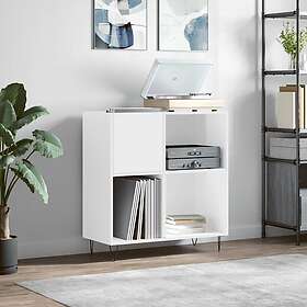 vidaXL Stereobänk vit högglans 84,5x38x89 cm konstruerat trä 831774