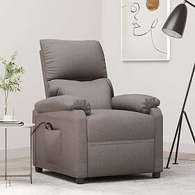 vidaXL Elektrisk reclinerfåtölj taupe tyg 3098432