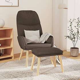 vidaXL Vilstol med fotpall taupe tyg 3097351