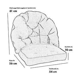 Fritab Sabina/Panama fåtöljdyna svart dralon
