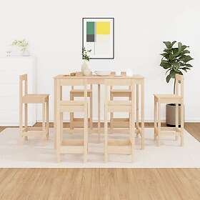 vidaXL Barmöbler 7 delar massiv furu 3124712