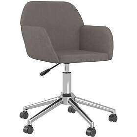 vidaXL Snurrbar kontorsstol mörkgrå tyg 344727