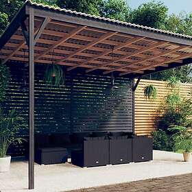 vidaXL Loungegrupp för trädgården med dynor 10delar konstrotting svart 3102016