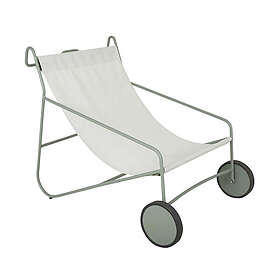 Brafab Poul Chair loungefåtölj Dusty green/vit