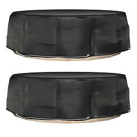 vidaXL Överdrag till loungegrupp 2 st 10 öljetter Ø236x67 cm rund 3155385