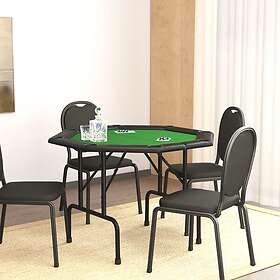 vidaXL Pokerbord för 8 spelare hopfällbart 108x108x75 cm grön 80404