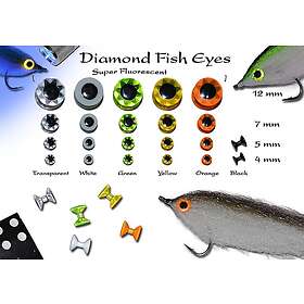 Diamond Fish Eyes Transparent 12mm Fluorescerande ögon 12st
