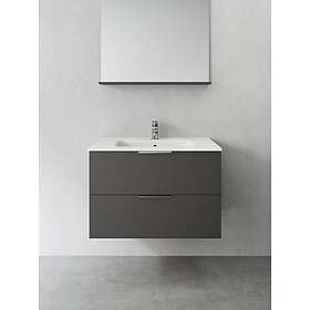 Hafa Tvättställsskåp Shape 800 Antrasitt Med Tvättställ Rekangulär Ho