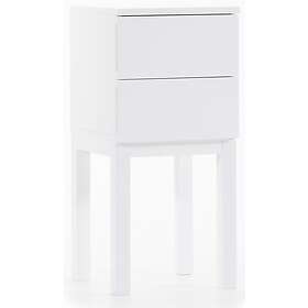 Skånska Möbelhuset Österlen vitt sängbord med lådor