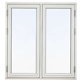 Svenska Fönster Sidohängt SP Trä 2-Glas F2 Vit 12X6