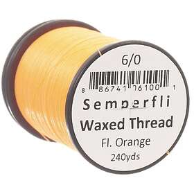 Semperfli Classic Waxed Thread Fl. Or Fluoro Orange 8/0