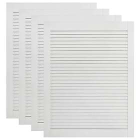 vidaXL Skåpdörrar ribbad design 4 st 61.5x39.4 cm massiv furu vit