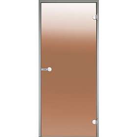 Harvia Bastudörr Glasdörr brons 8x19 aluminiumkarm