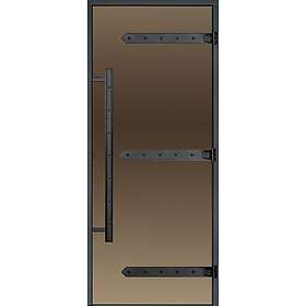 Harvia Bastudörr Glasdörr Legend brons 8x21 aluminiumkarm
