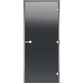 Harvia Bastudörr Glasdörr grå 8x21 aluminiumkarm