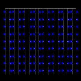 vidaXL Ljusdraperi 3x3 m 300 lysdioder blå 8 funktioner 328930