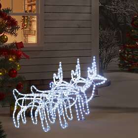 vidaXL 3154316 Porohahmo 3 kpl valosarja kylmä valkoinen 60x30x60 cm