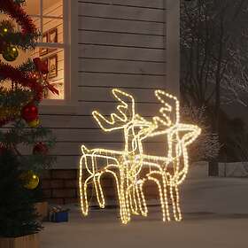 vidaXL 3154300 Porohahmo 2 kpl valosarja lämpimän valkoisella 76x42x87 cm